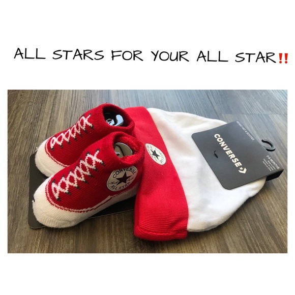 Converse All Star Other - Converse All Star baby bootie and hat set. 0-6 months
